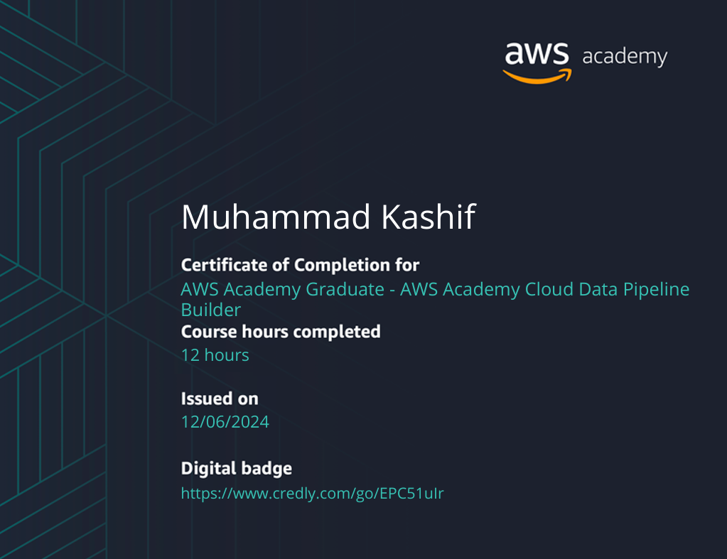 AWS Academy Graduate – Cloud Data Pipeline Builder